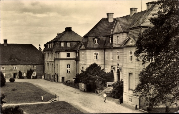 Postcard Karlsburg Krs. Greifwald, former castle, institute for diabetes &quot;Gerhardt Katsch&quot;