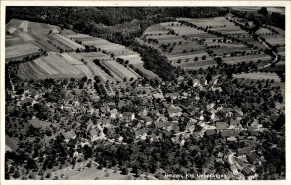 Postcard Beuren Salem in the Bodenseekreis Baden Württemberg, aerial photograph