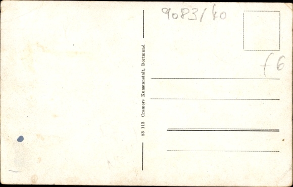 Postcard Sterkrade Oberhausen in the Ruhr area, mayor&#39;s office, savings bank, high school, hospital
