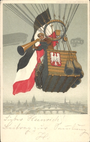 Ganzsachen Künstler Ak Roth, Frankfurt, Int. Luftschifffahrt Ausstellung ILA, Ballon, PP 27 C 100/01