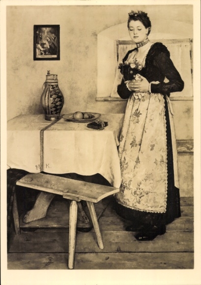 Kunstenaarskaart Hilz, Sepp, The Farmer's Bride, HDK 93