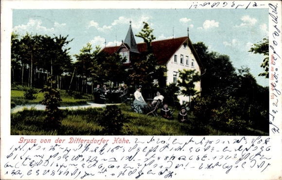 Postcard Dittersdorf in the Erzgebirge, Dittersdorfer Höhe