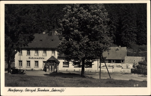 Postcard Hirschsprung Altenberg Eastern Ore Mountains, holiday home Ladenmühle