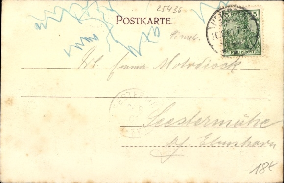 Postcard Uetersen in the district of Pinneberg, Tornescher Weg, Hinselmann inn