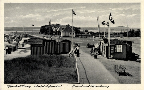 Postcard Burg on the island of Fehmarn, beach