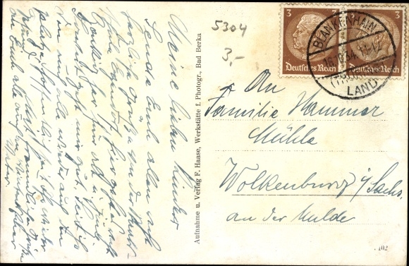 Postcard Egendorf Blankenhain in Thuringia, Thuringian State School