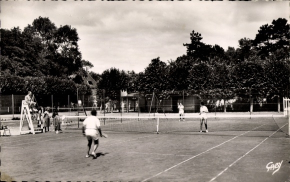 Ak Saint Aubin sur Mer Calvados, Tennis