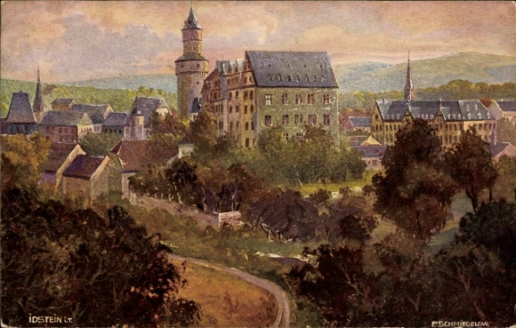 Artist Postcard Schmiegelow, P., Idstein im Taunus Hessen, partial view