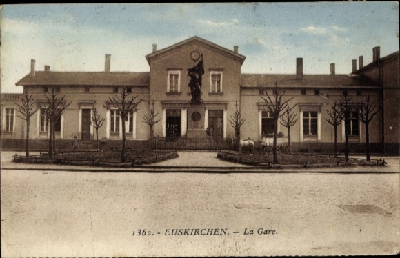 Postcard Euskirchen in North Rhine Westphalia, train station