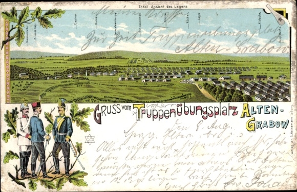 Litho Altengrabow Möckern in Sachsen Anhalt, Truppenübungsplatz, Gesamtansicht