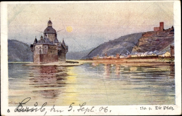 Artist PC Oenike, Karl, Kaub am Rhein, Rheinserie, No. 7, The Palatinate