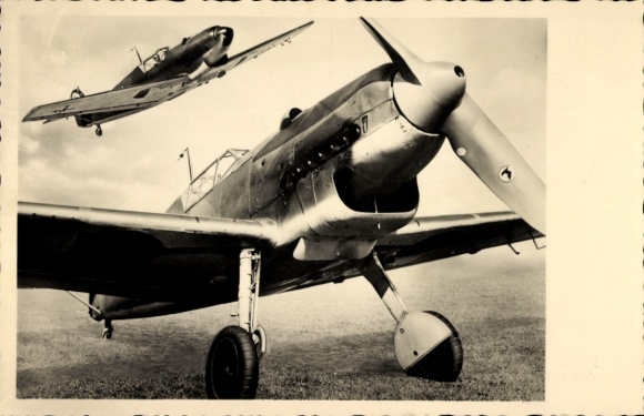 Ak Deutsche Luftwaffe, Kampfflugzeug, Jagdeinsitzer Messerschmitt Me 109, Bf 109 B-1