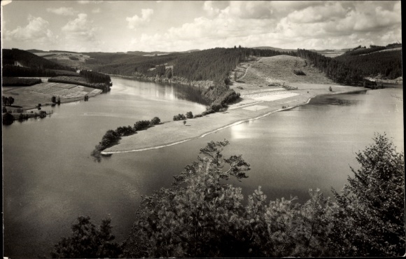 Postcard Saale Orla Kreis, Bleilochtalsperre, Saaletalsperre, reservoir, Agnesruhe