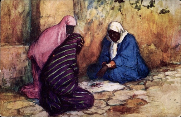 Artist Postcard Diseuse de bonne aventure, Turkish costumes, fortune tellers