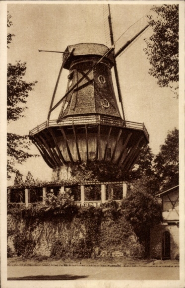 KP Potsdam Sanssouci, wiatrak, roślinność, Sanssouci, styl historyczny