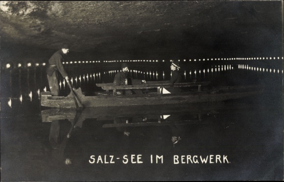 Photo Postcard Berchtesgaden in Upper Bavaria, salt lake in the mine