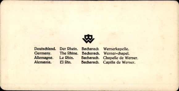 Stereo photo Bacharach am Rhein, Wernerkapelle