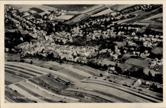 Postcard Farnroda in Thuringia, aerial photograph