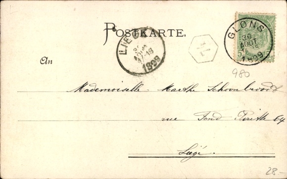 Coat of arms Postcard Grenzleben at Vierländerblick, border guards, Germany, Belgium, Holland