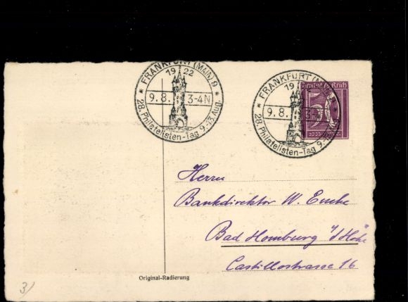 Postwaardestuk Ak PP 61 C3 06, speciale afstempeling 28e Duitse Filatelistische Dag