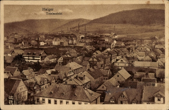 Postcard Haiger in Hesse, general view