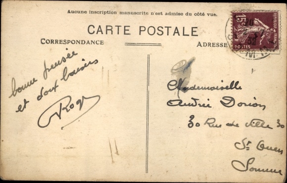 Postcard Longueau Somme, The new bridge and the Chateau d&#39;Eau