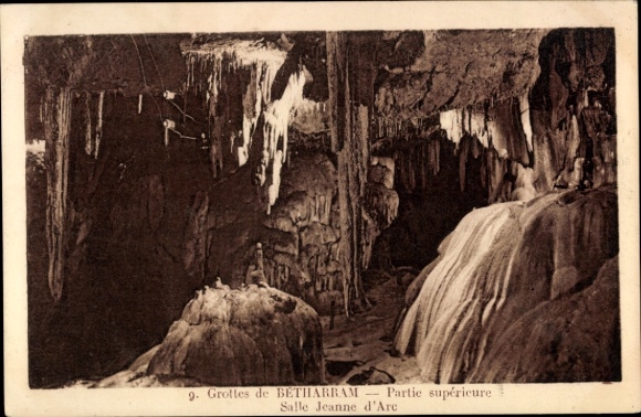 Ak Bétharram Pyrénées-Atlantiques, Grottes de Bétharram, stalactieten, stalagmieten, grotten van S