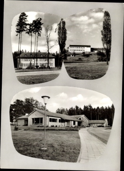 Postcard Allendorf an der Eder, forest school, pond school, guest house