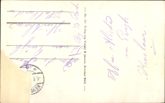 Postcard Kevelaer, Place, Swallow