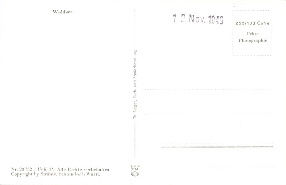 Postcard Bad Waldsee in Upper Swabia Württemberg, aerial photograph