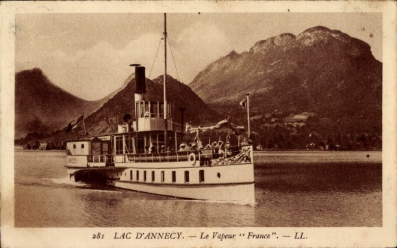 PC Lac d'Annecy, steamer France