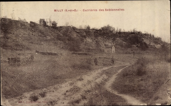Ak Milly la Forêt Essonne, Carrières des Sabionnelles