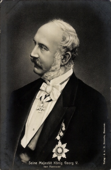 Ak König Georg V von Hannover, Portrait, Orden