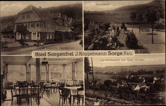 Postcard concern Oberharz am Brocken, hotel carefree, garden, veranda, panorama