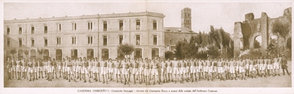 Klapp Postcard Roma Rom Lazio, Umberto I Barracks, Grenadier Brigade, Soldaten