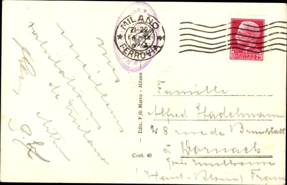 Postcard Milano Mailand Lombardy, Central Station