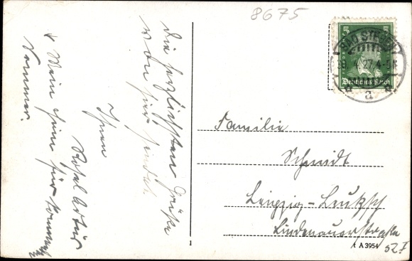 Postcard Bad Steben in Upper Franconia, panorama, general view, cows