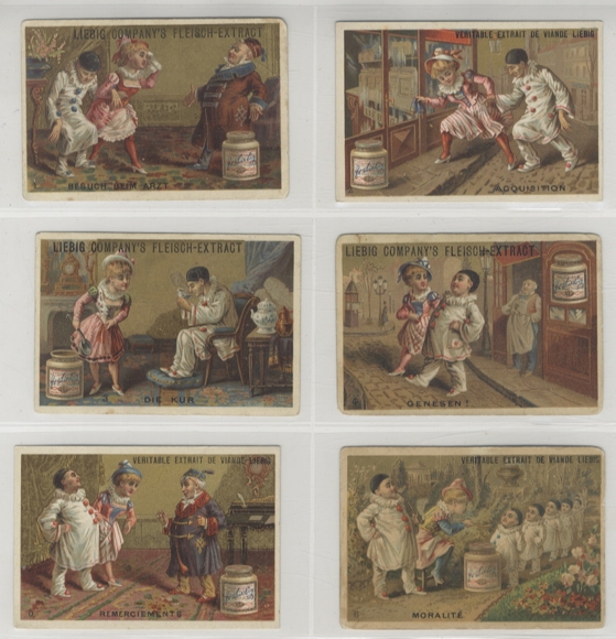 Liebig Pictures Series A 85 Pierrot's cure and recovery 1884