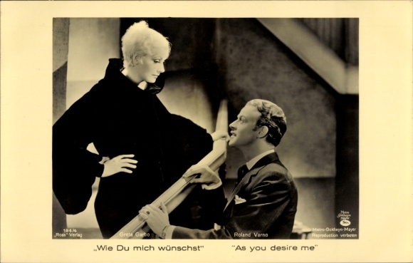 Ak Schauspielerin Greta Garbo, Roland Varno, Wie Du mich wünscht