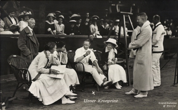 Ak Kronprinz von Hohenzollern, Tennisspiel