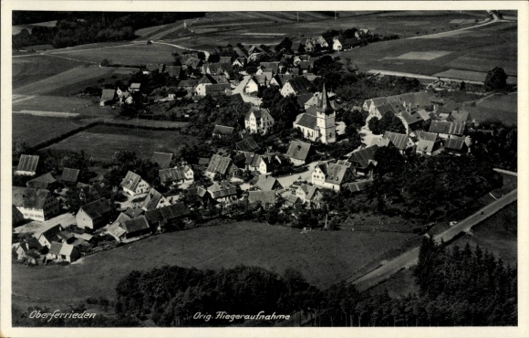 Ak Oberferrieden Burgthann in de regio Neurenberg, luchtfoto