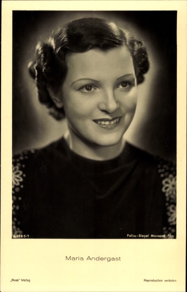 Postcard actress Maria Andergast, Ross Verlag