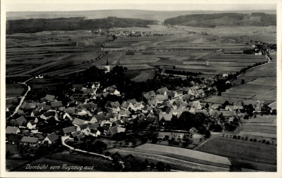Postcard Dombühl in Middle Franconia, aerial photograph
