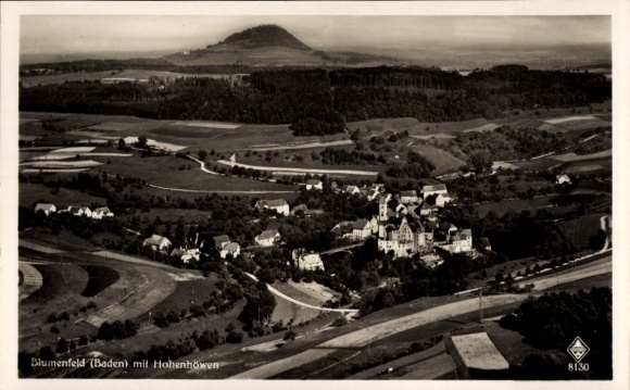 Ak Blumenfeld Tengen in Baden, Fliegeraufnahme