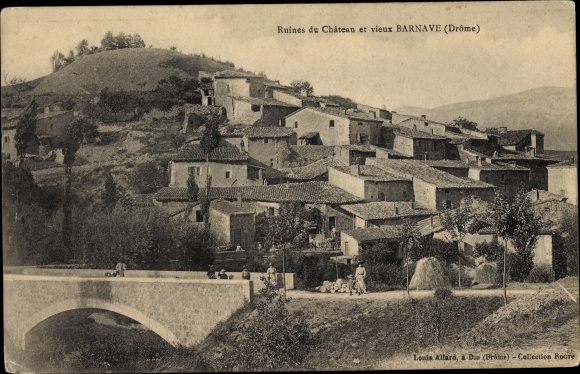 Postcard Barnave Drôme, Ruines du Chateau
