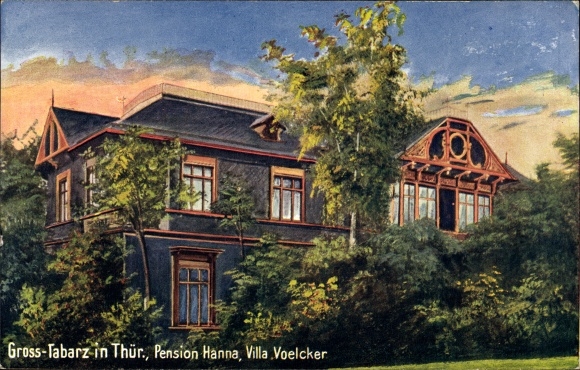 Artist PC Groß Tabarz in the Thuringian Forest, Pension Hanna, Villa Voelcker, WIRO