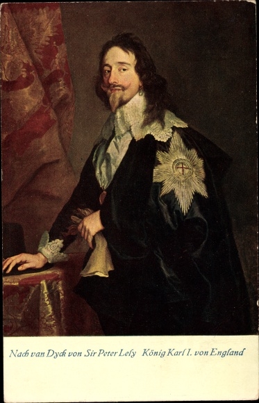 Artist PC Dyck v., A., King Charles I of England, nobility Great Britain