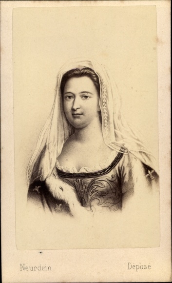 Visiting Card Françoise d&#39;Aubigné, Marquise de Maintenon, Mätresse Ludwigs XIV. von Frankreich