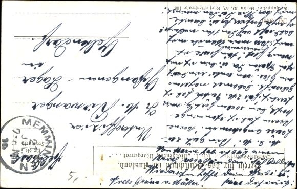 Artist Postcard Wilke, Karl Alexander, Reiters Morgengesang, Morgenrot, shines on me to an early death