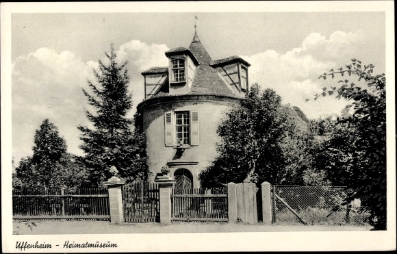Postcard Uffenheim in Middle Franconia, local museum
